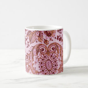 Pink And Gold Lace Coffee Mug
