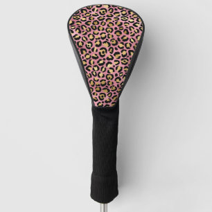 Pink and Gold Leopard Series Design 15 Golf Head Cover