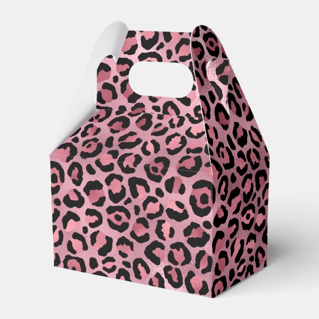 Pink and Gold Leopard Series Design 2 Favour Box (Front Side)
