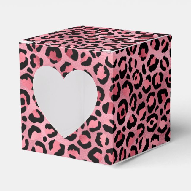 Pink and Gold Leopard Series Design 2 Favour Box (Front Side)