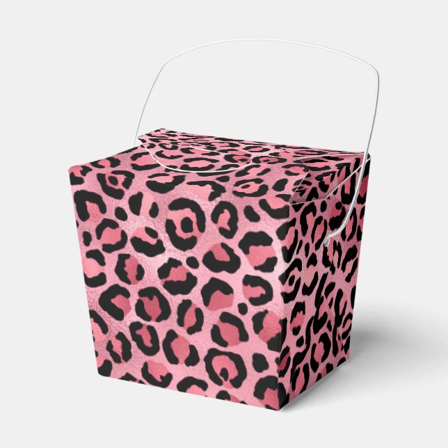 Pink and Gold Leopard Series Design 2 Favour Box (Front Side)