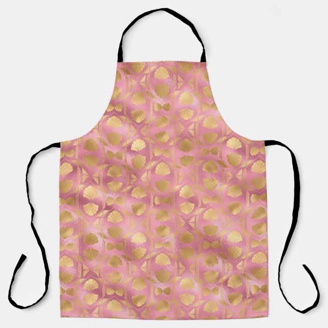 Pink and Gold Leopard Series Design 9 Apron (Front)