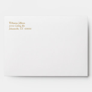 Pink and gold lined invitation envelopes