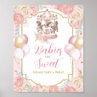 Pink and Gold Magical Carousel Please Take a Treat