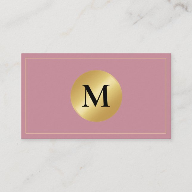Pink and gold makeup artist  business business card (Front)