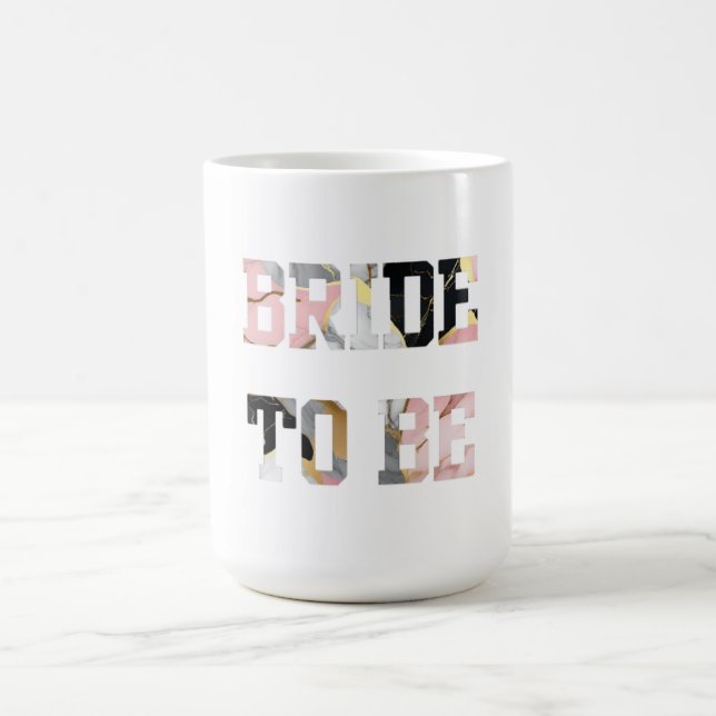 Pink and Gold Marble Bride to Be Coffee Mug (Center)