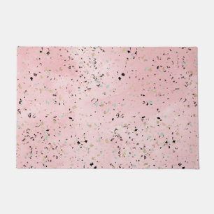 Pink and Gold Marble Terrazzo Doormat