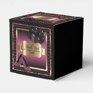 Pink and Gold Metallic - 00th Birthday DIY Text Favour Box