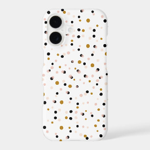 Pink and Gold Modern Confetti Dots Pattern