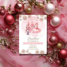 Pink And Gold Nutcracker Birthday Sugar Plum Fairy