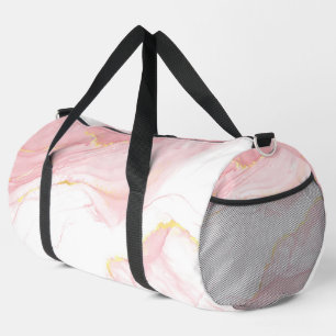 Pink and gold pattern duffle bag