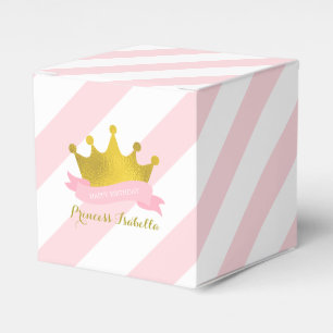 Pink and Gold Princess Birthday Party Favour Box