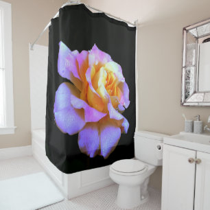 Pink and Gold Rose Shower Curtain