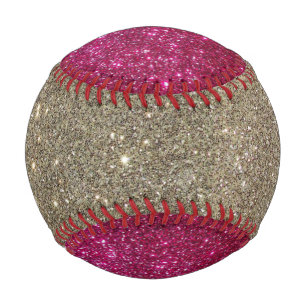 Pink and Gold Sparkle Girl's Baseball