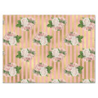 Pink and Gold Stripes with Roses Decoupage
