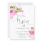 Pink and Gold Tropical Flamingo Wedding Invitation