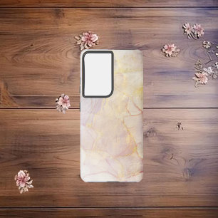 Pink and Gold Watercolor Abstract Samsung Galaxy Case