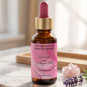Pink and Gold Waterproof Cosmetics Dropper Bottle