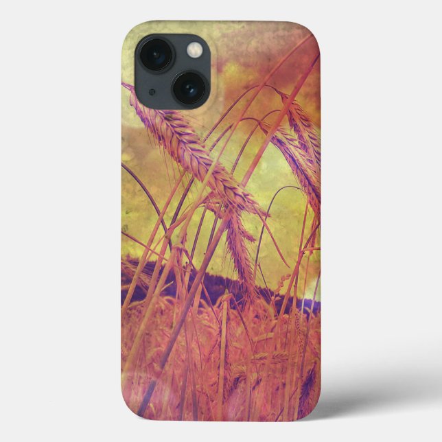 Pink And Gold Wheat iPad case (Back)