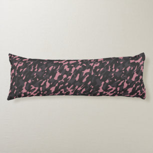 pink and gray camo abstract body cushion