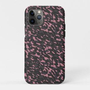 pink and gray camo abstract iPhone 11 pro case