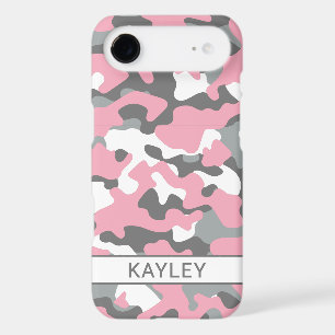 Pink and Gray Camouflage Personalized
