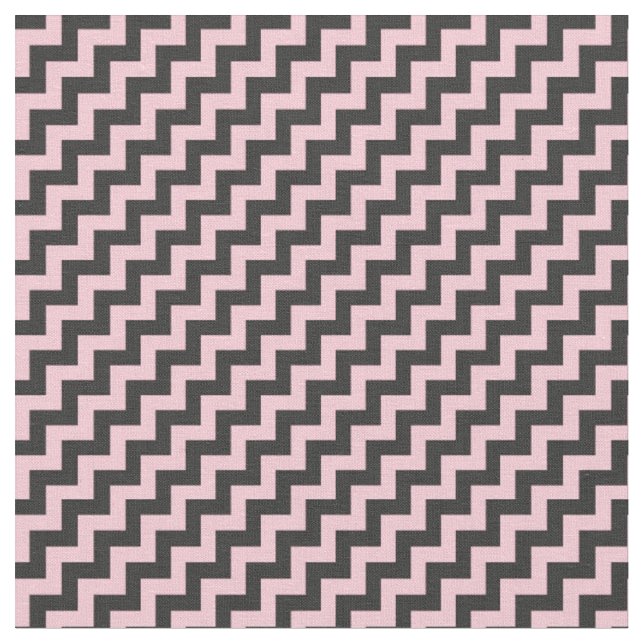 pink and gray chevron pattern fabric (Close Up)