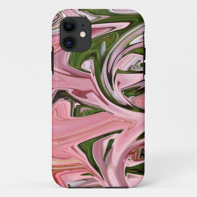 Pink and green art flow  Case-Mate iPhone case (Back)
