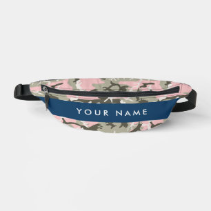 Pink and Green Camouflage Your name Personalise Bum Bags