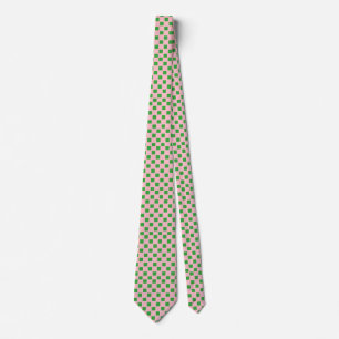 Pink and Green Checked Custom Tie