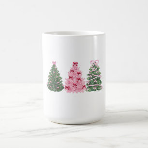 Pink and Green Christmas Trees #xmas #chritmas Coffee Mug