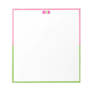 Pink and Green Colorblock Notepad