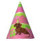 Pink and Green Dachshund Birthday Party Hat