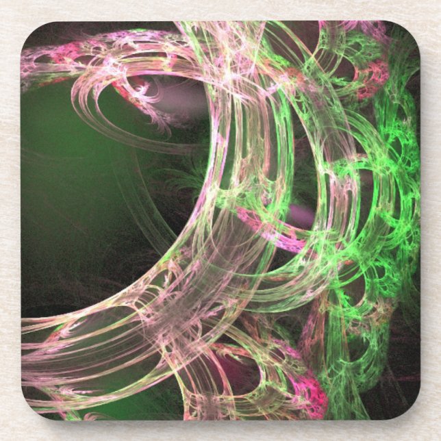 Pink and Green Energy Coaster (Front)