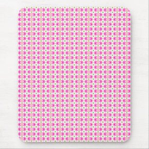 Pink and Green Floral Mouse Pad
