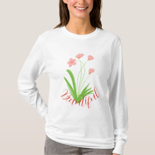 Pink And Green Floral T-Shirt
