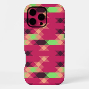 pink and green geometric iPhone 16 pro max case