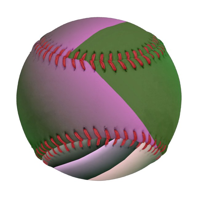 Pink And Green Gradient Fun Baseball (Front)