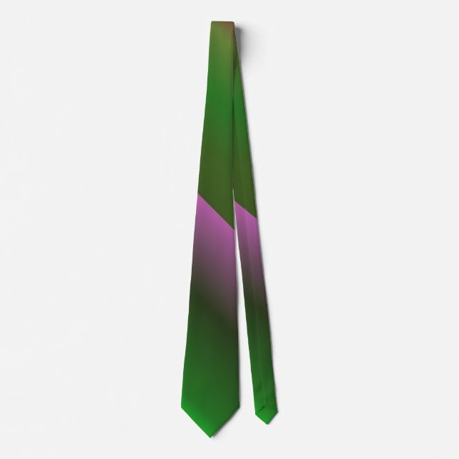 Pink And Green Gradient Fun Tie (Front)