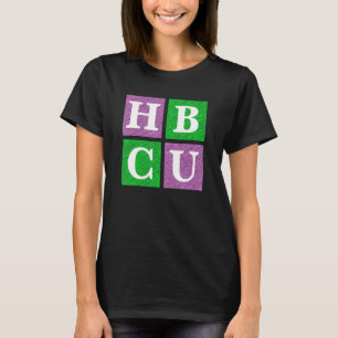 Pink and Green HBCU Block Letters T-Shirt
