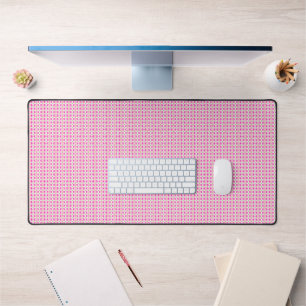 Pink and Green Kaleidoscope Floral Desk Mat