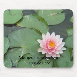 Pink and Green Lily Pad Pretty Photograph Mouse Pad