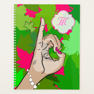 Pink and Green Love Planner