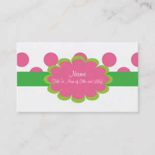 Pink and Green Mummy Business Card
