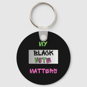 Pink And Green My Black Vote S Sticker Key Ring