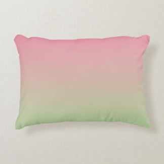 “Pink And Green Ombre” Decorative Cushion