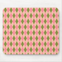 Pink and Green Pastel Argyle Plaid Pattern