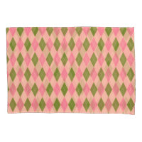 Pink and Green Pastel Argyle Plaid Pattern