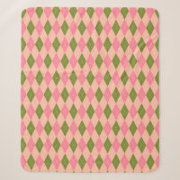 Pink and Green Pastel Argyle Plaid Pattern