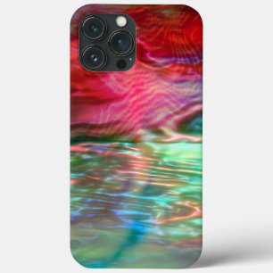 Pink and green pearly virtual texture iPhone 13 pro max case